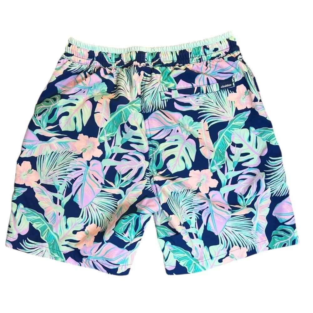 Chubbies The Night Faunas Swim Trunk Short 7” Tropical Beach Pool Liner Pockets